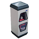 Gabinete portaextintor de acero inoxidable tipo cubo con doble ventana de supervisión