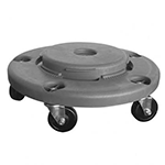Base rodante gris de plástico para transporte de contenedores