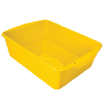 Caja plástica organizadora manual con asa central y espacio abierto sin divisiones