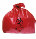 Bolsa de residuos peligrosos roja de 55x60 cm capacidad 18 kg