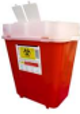 Bote RPBI rojo para material punzocortante de 8 litros
