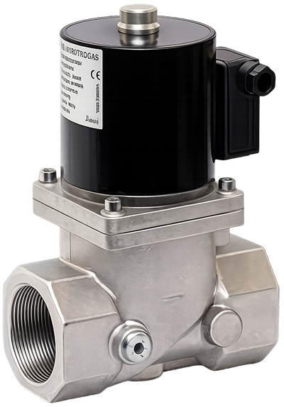 Válvula solenoide electromagnética para modulación y corte de gas